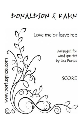 Donaldson & Kahn: Love me or leave me (wind quartet)