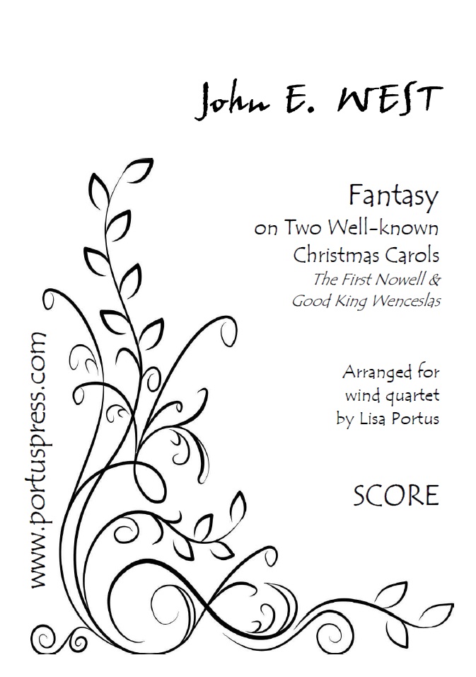 West, J E: Fantasy on Two Well-known Christmas Carols (wind quartet)